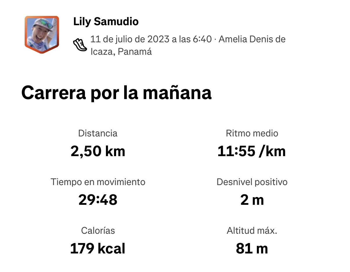 Primera actividad en Strava